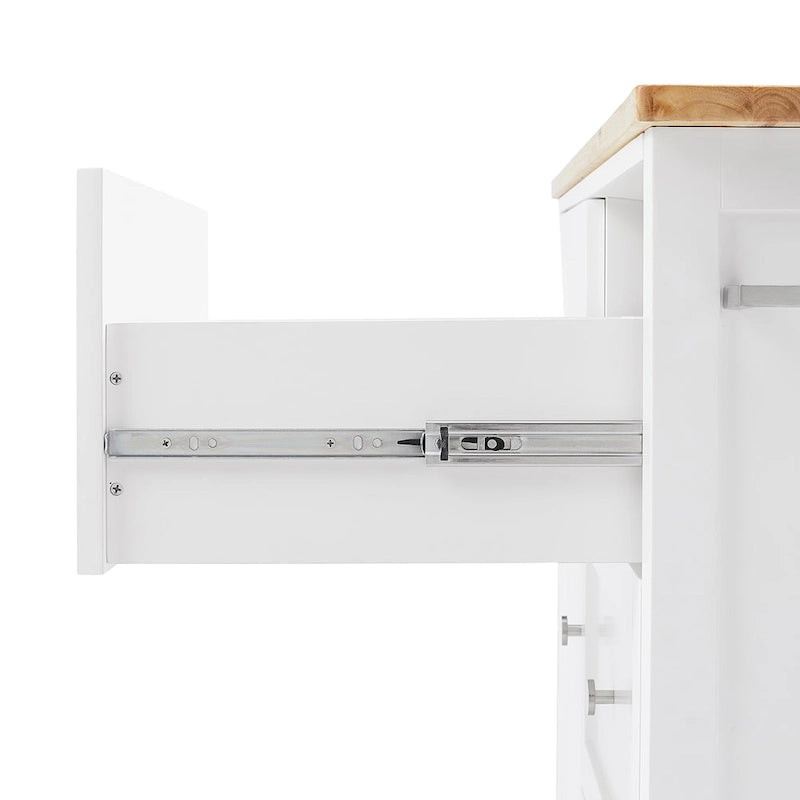Îlot/desserte de cuisine avec plateau en bois - 18 p x 42,13 l x 37,5 h
