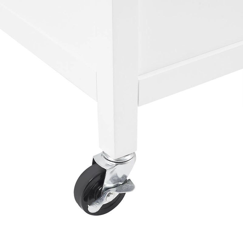 Îlot/desserte de cuisine avec plateau en bois - 18 p x 42,13 l x 37,5 h
