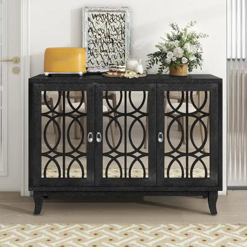 Buffet à 3 portes avec miroir