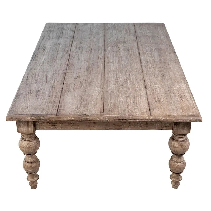 Table basse rectangulaire en pin recyclé de 54 pouces