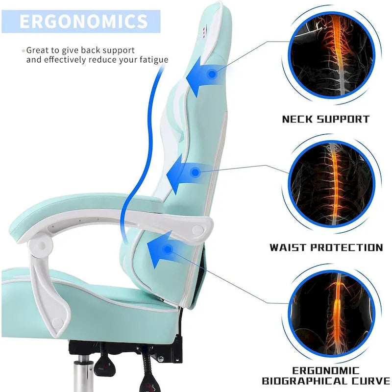 Chaise gaming de style course