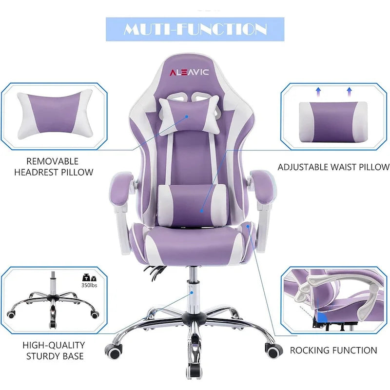 Chaise gaming de style course