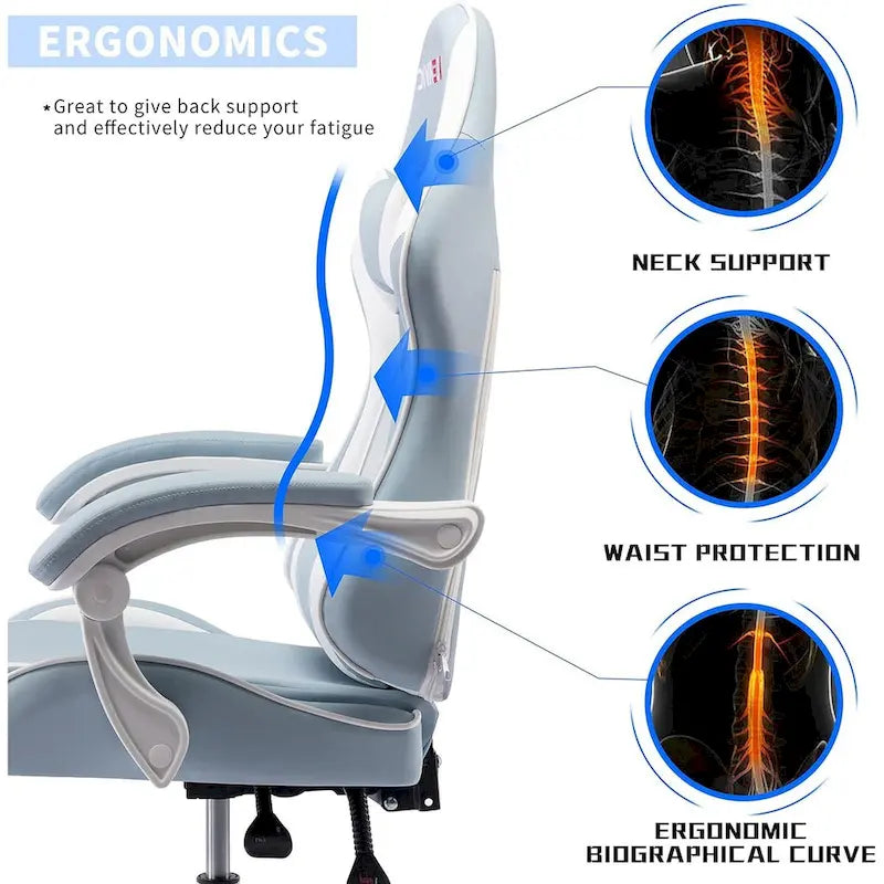 Chaise gaming de style course