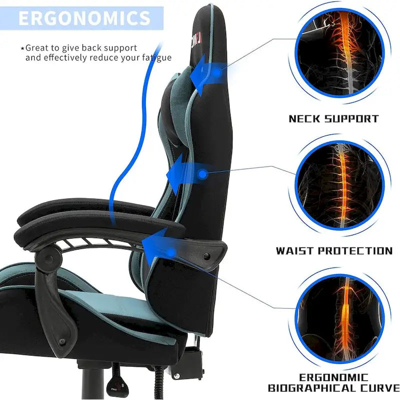 Chaise gaming de style course