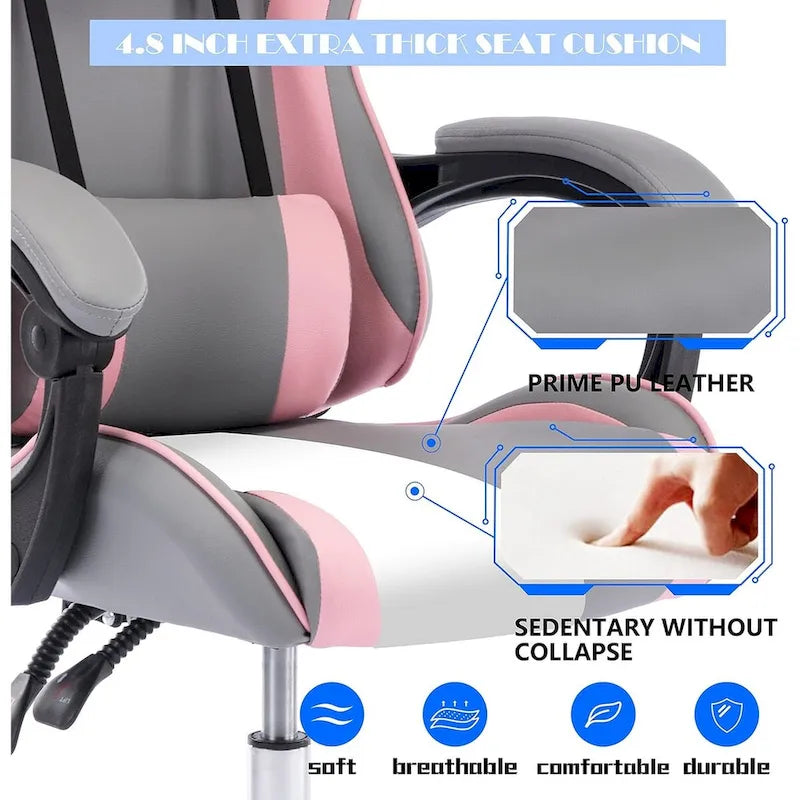 Chaise gaming de style course