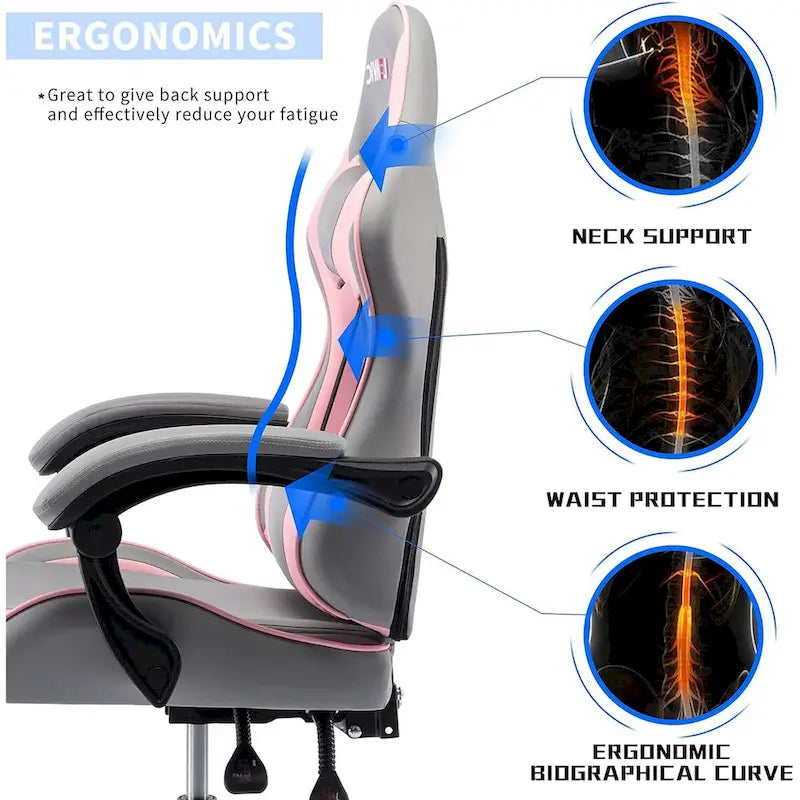 Chaise gaming de style course