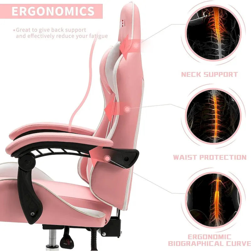 Chaise gaming de style course